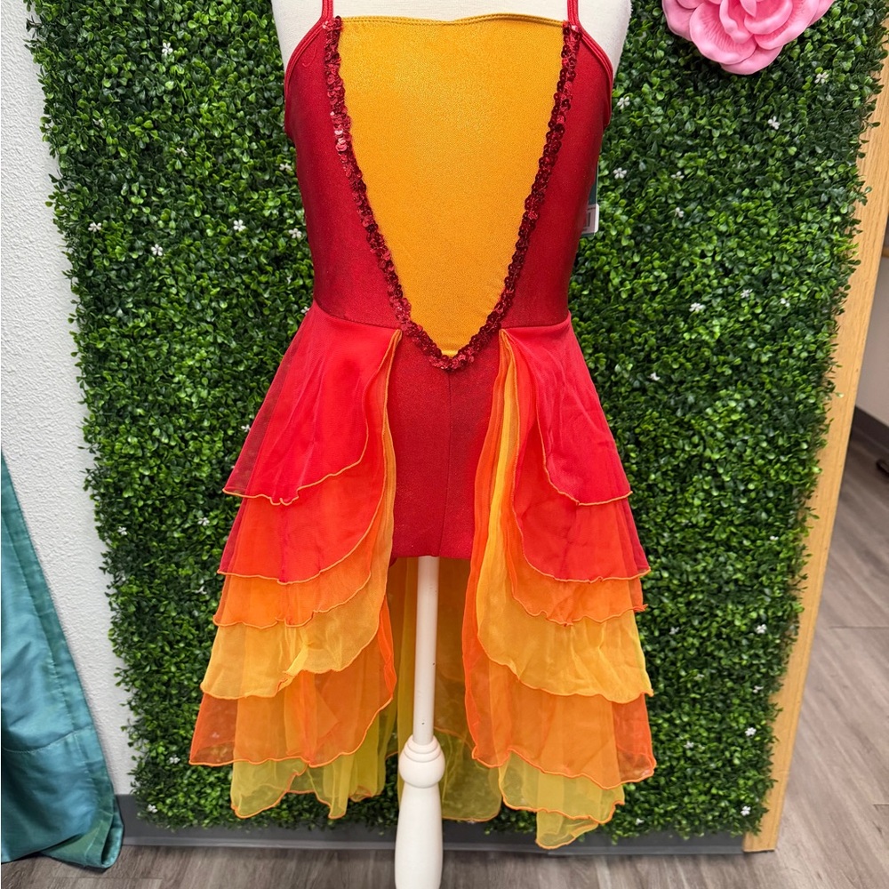 Revolution Red and Yellow Kids Dance Costume